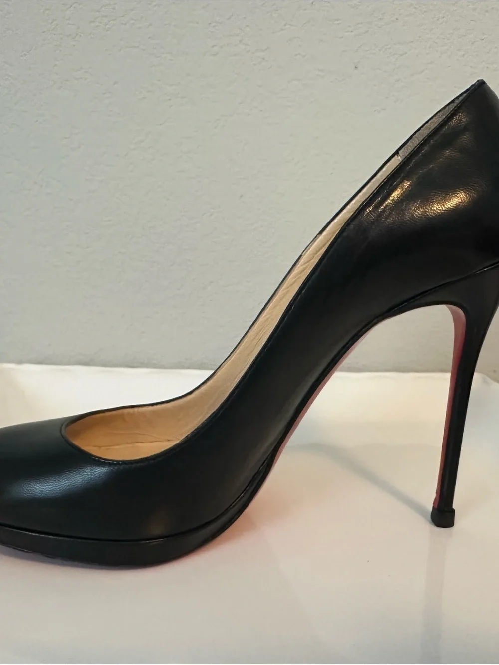 Christian Louboutin Filo 120 Black Leather Platform Pump